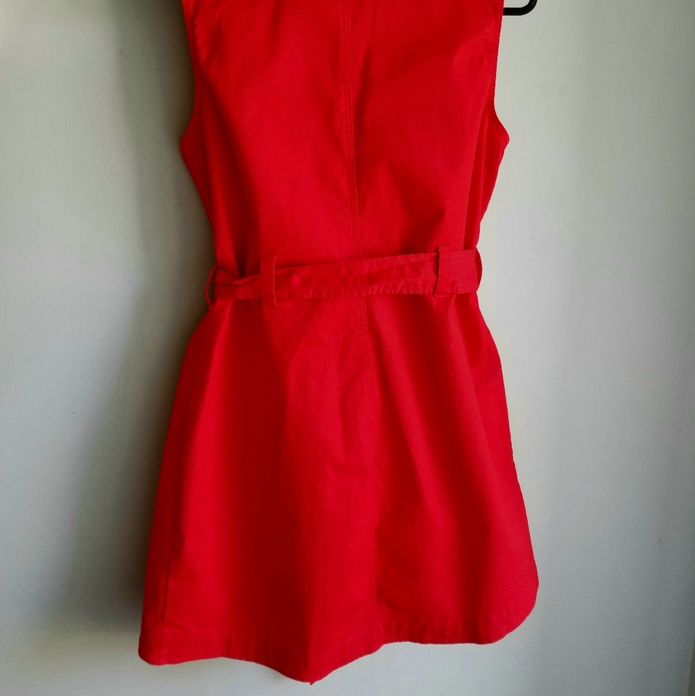 👗CABI RED SLEVELESS DRESSCOAT. - Picture 3 of 16